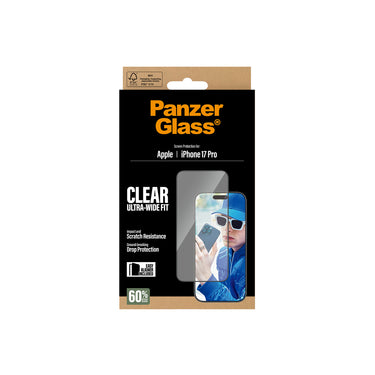 PanzerGlass UltraWide Fit Screen Protector for iPhone 17 Pro